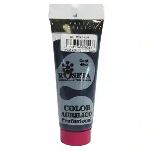 Pintura Acrílica Profesional Roseta Azul Cobalto 009 45cc