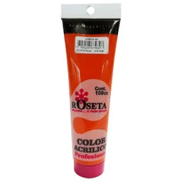 Pintura Acrílica Profesional Roseta Color Naranja Elctrico 980 45cc