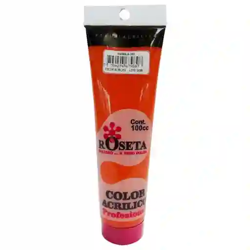 Pintura Acrílica Profesional Roseta Color Naranja Elctrico 980 45cc