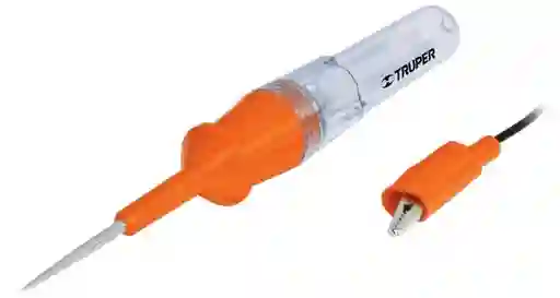 Tester Probador Corriente 12 V, Con Caimán - Truper 13986