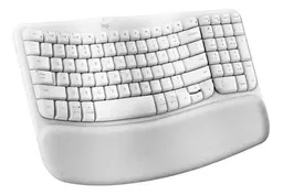 Teclado Logitech Wave Ergonomico Blanco Bluetooth - Inalámbrico