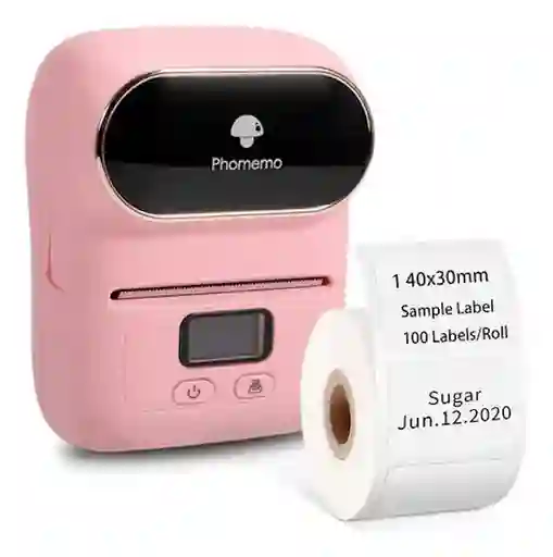 Impresora De Etiquetas Termica Portable Bluetooth M110 Pink