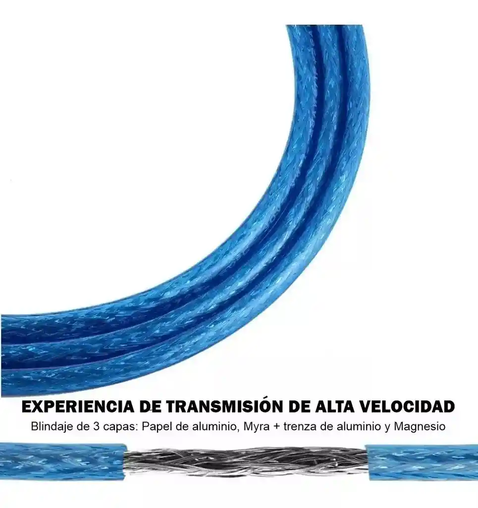 Cable Usb Desoxigenado V8 Datos Carga Móvil Android 2 Metros