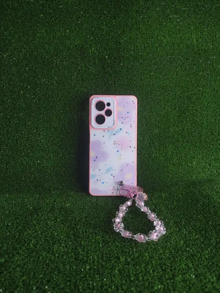 Xiaomi Redmi Poco X5 Pro | Forro Protector | Case Rigido|casetiki |estrellitas Rosada| Bordes Reforzados | Xiaomi| Carcasa | Funda | Anti Humedad | Full Proteccion.