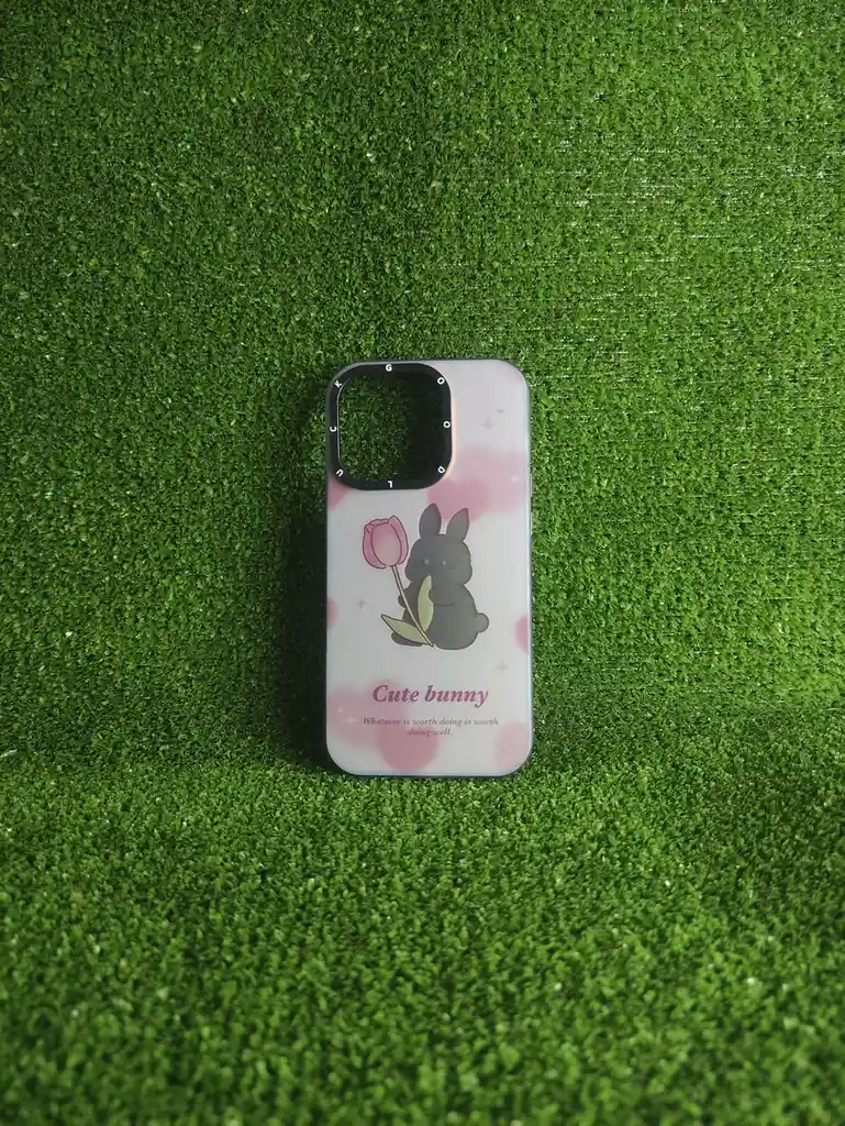 Iphone 14 Pro | Forro Protector | Case Rigido|good Luck |cute Bunny | Bordes Reforzados |iphone| Carcasa | Funda | Anti Humedad | Full Proteccion.