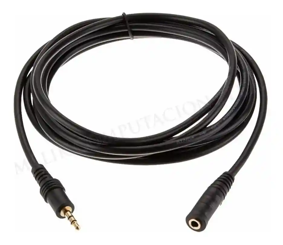Cable Extensión Audífonos De Audio Estéreo Plug 3.5mm Macho A Hembra De 1.5 Mts.