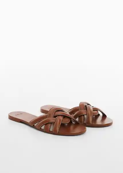 Sandalias Doblet Cuero Talla 39 Mujer Mango