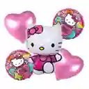 Bouquet De Globos De Hello Kitty 5 Piezas