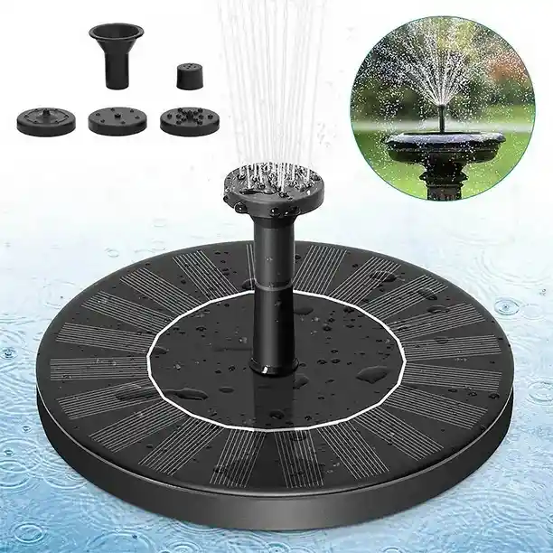Fuente De Agua Con Panel Solar Para Jardín