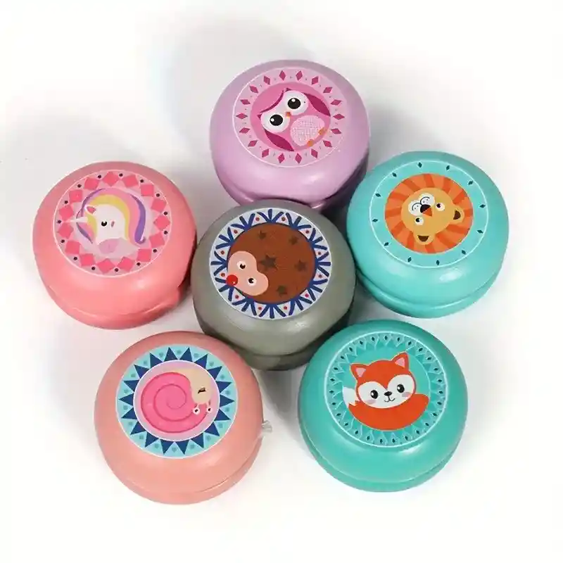 Yoyo De Madera De Colores Y Animales Divertidos Para Niños