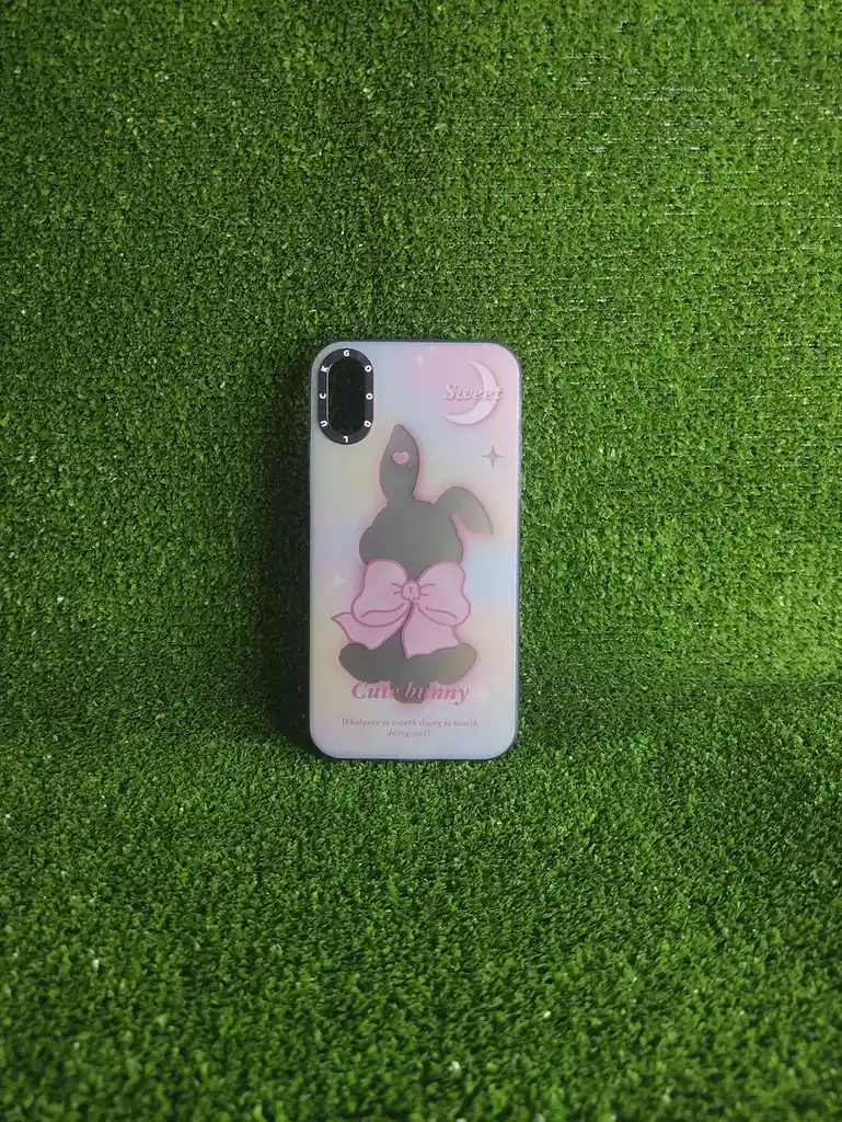 Iphone Xs| Forro Protector | Case Rigido|good Luck |cute Bunny | Bordes Reforzados |iphone| Carcasa | Funda | Anti Humedad | Full Proteccion.
