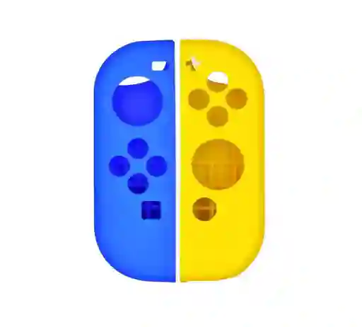 Protector En Silicona Amarillo - Azul Para Control Joycon Compatible Con Switch