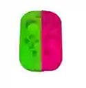 Silicona Joycon Rosa - Verde + Vidrio Templado + 2 Grips Para Nintendo Switch