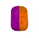 Silicona Joycon Morado - Naranja + Vidrio Templado + 2 Grips Para Nintendo Switch