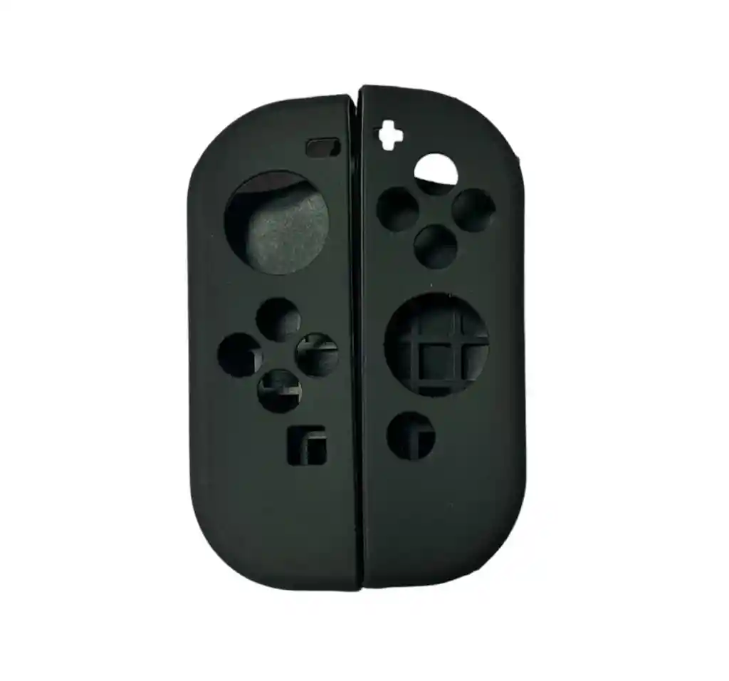 Silicona Joycon Negro + Vidrio Templado + 2 Grips Para Nintendo Switch