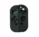 Silicona Joycon Negro + Vidrio Templado + 2 Grips Para Switch Oled