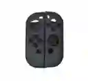 Silicona Joycon Negro + Vidrio Templado + 2 Grips Para Switch Oled