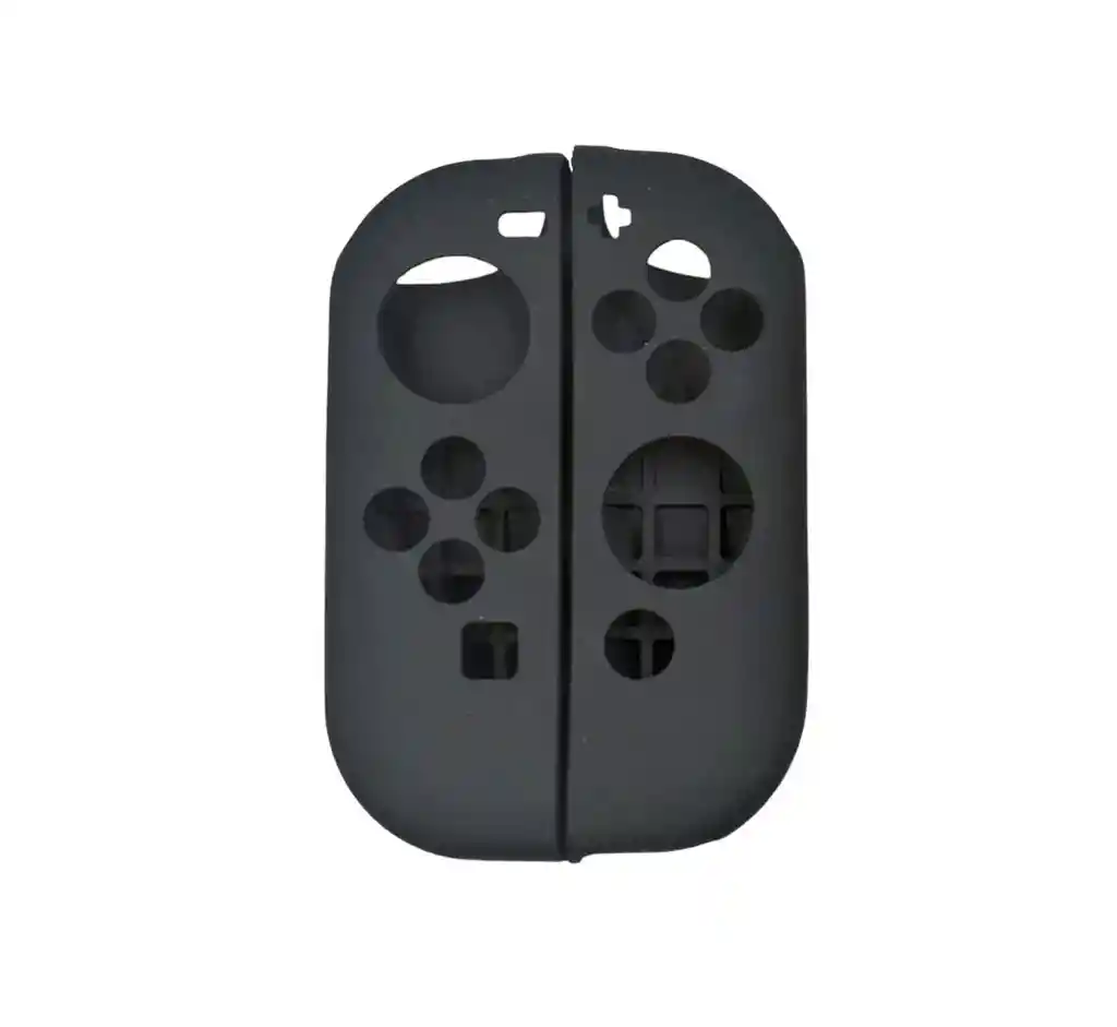 Silicona Joycon Negro + Vidrio Templado + 2 Grips Para Switch Oled