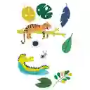 	 Set Arte Y Manualidades Stickers Brillantes La Selva Niñas