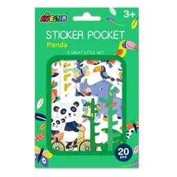 Set Arte Y Manualidades Stickers Brillantes Panda Niñas