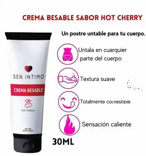 Crema Besable Hot Cherry 30ml Sen Intimo: Delicia Comestible