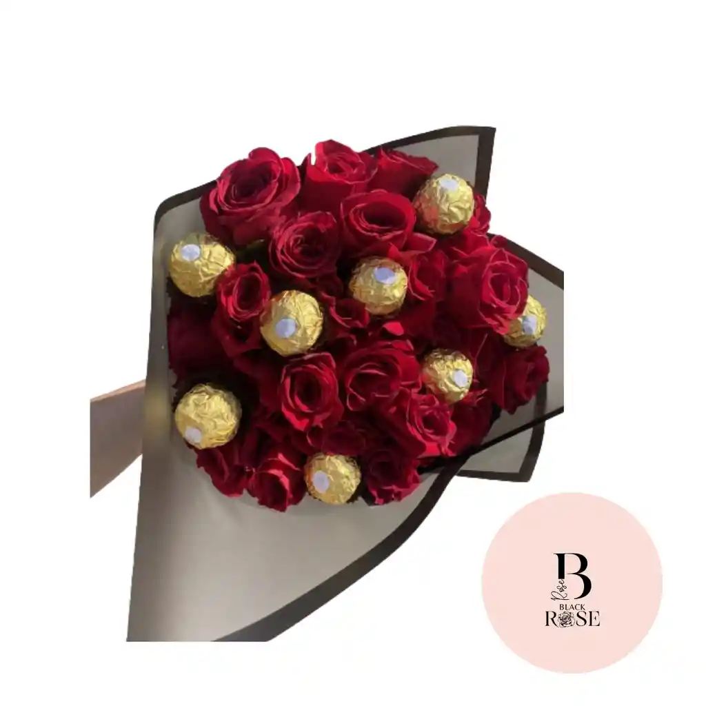 Rosas Y Chocolates En Bouquet