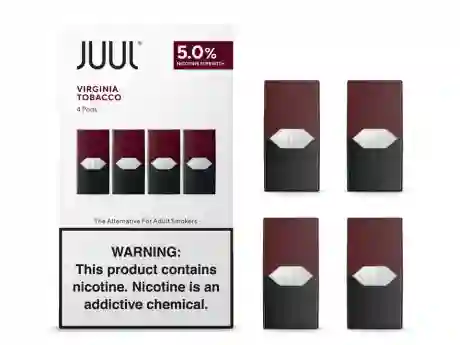 Juul Recarga X4 Pods 5 % Nicotine Virginia Tobacco