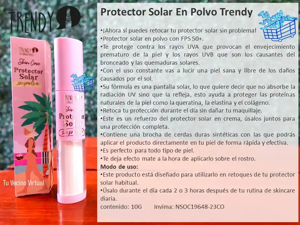 Protector Solar En Polvo Trendy