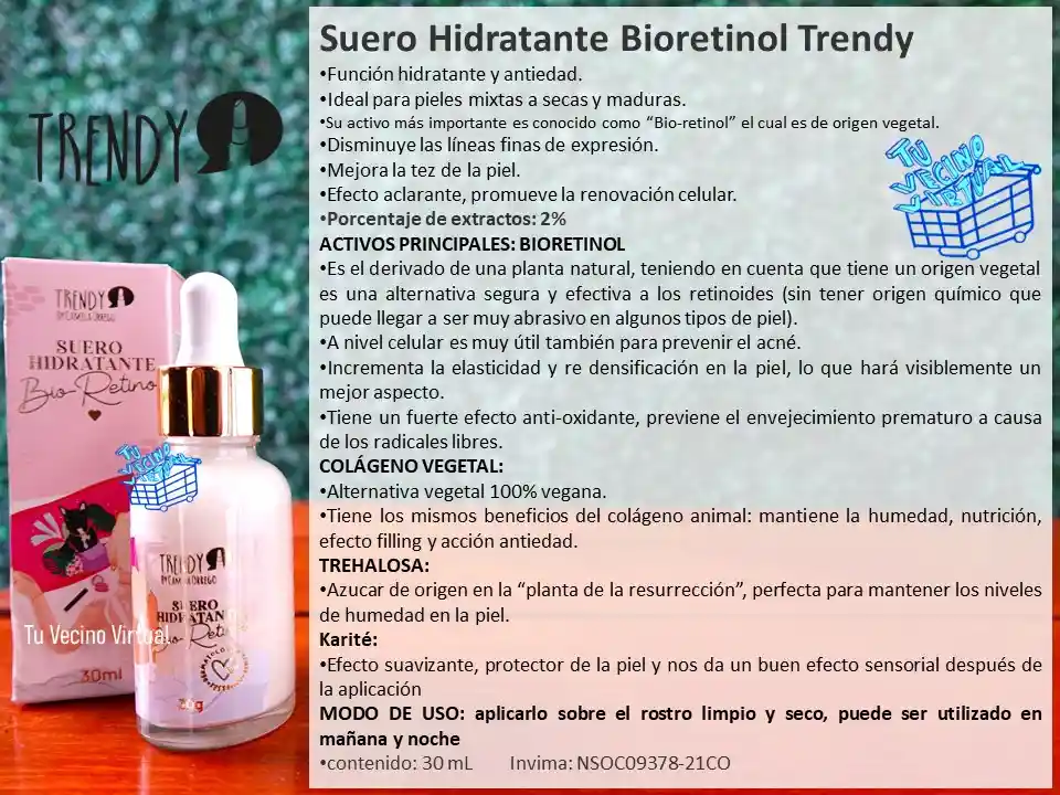 Suero Hidratante Bioretinol Trendy