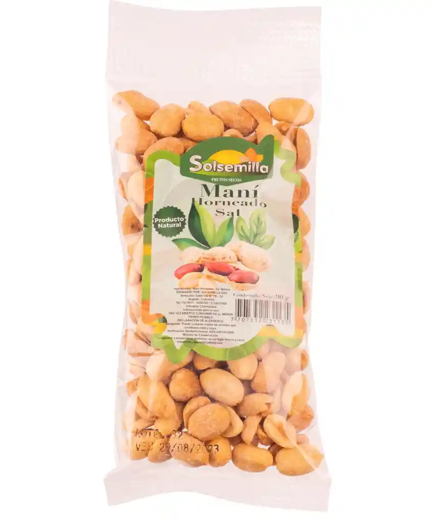 Mani Horneado Sin Sal