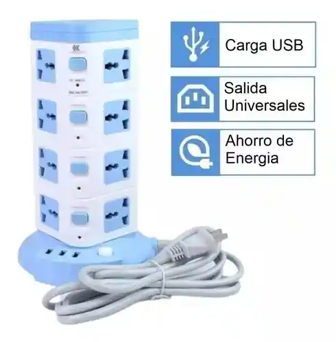 Torre Vertical Multitoma 16 Conexion 4 Pisos 2500w