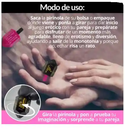 2 Pirinola Erótica 6 Caras Con Poses Y Lugares Previo Para Parejas Juguete Sexual