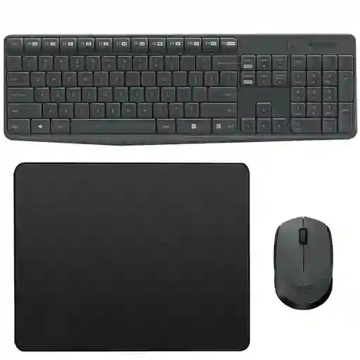 Combo Inalámbrico Logitech Mk235 + Pad Mouse Small 25x21cm