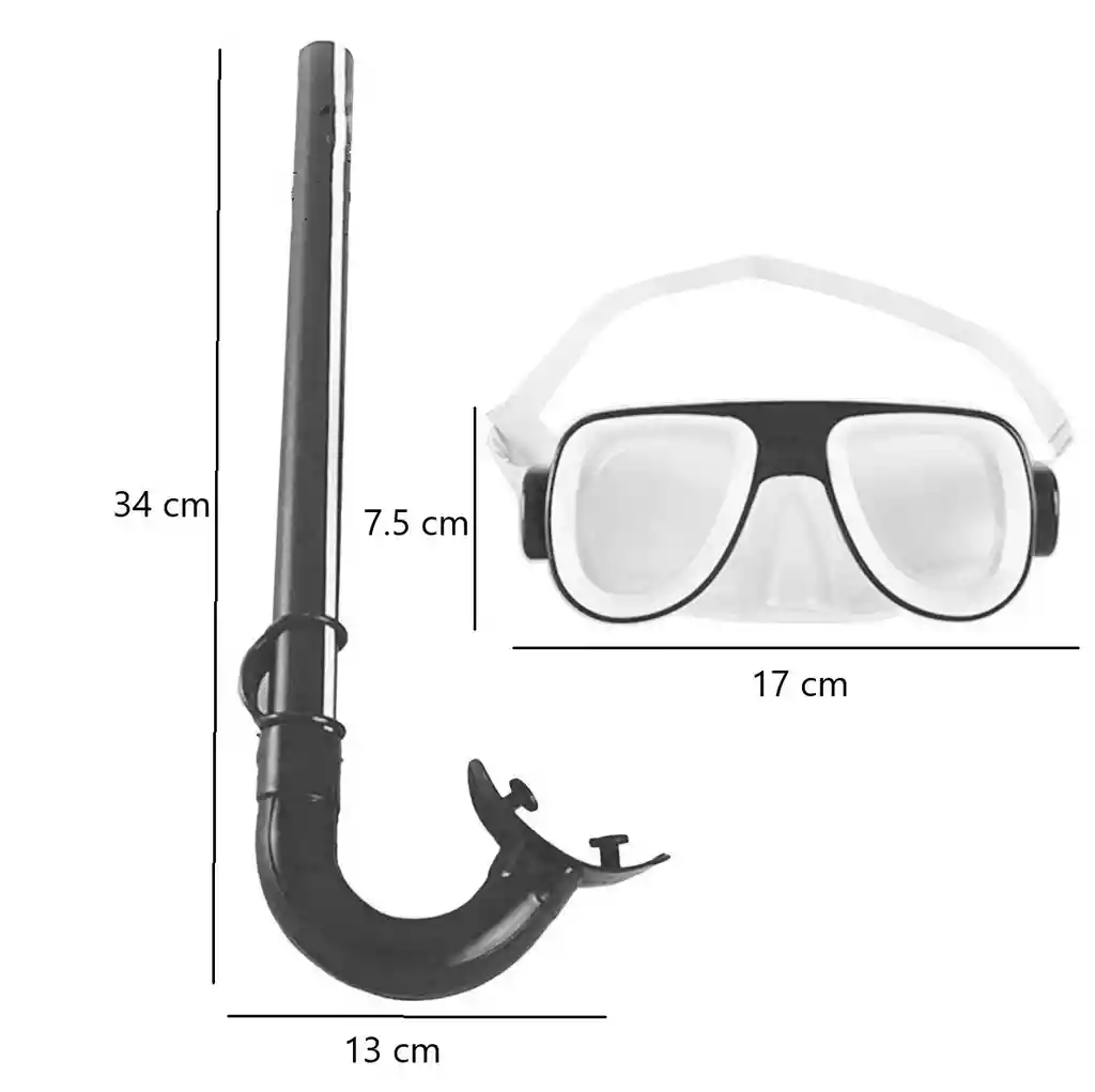 Careta Snorkel Kit Buceo Transparente Ajustable Swim Wenfei