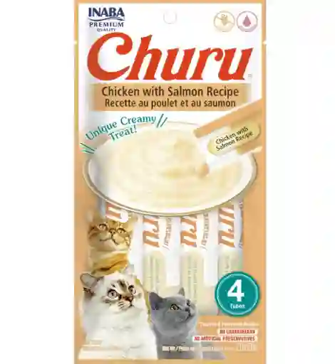 Churu Snack Para Gato Pollo Y Salmon X 4und