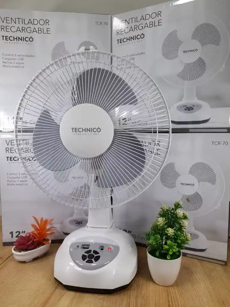 Abanico Ventilador Recargable 12 Pulgadas 30cms Technico Tcr-70