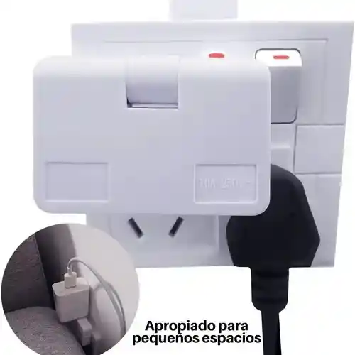 Adaptador Toma Corriente 3 Salidas Giratorio 2500w