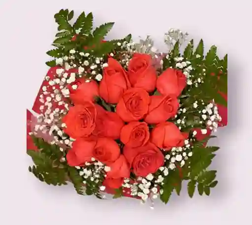 Bouquet 12 Rosas Naranjas