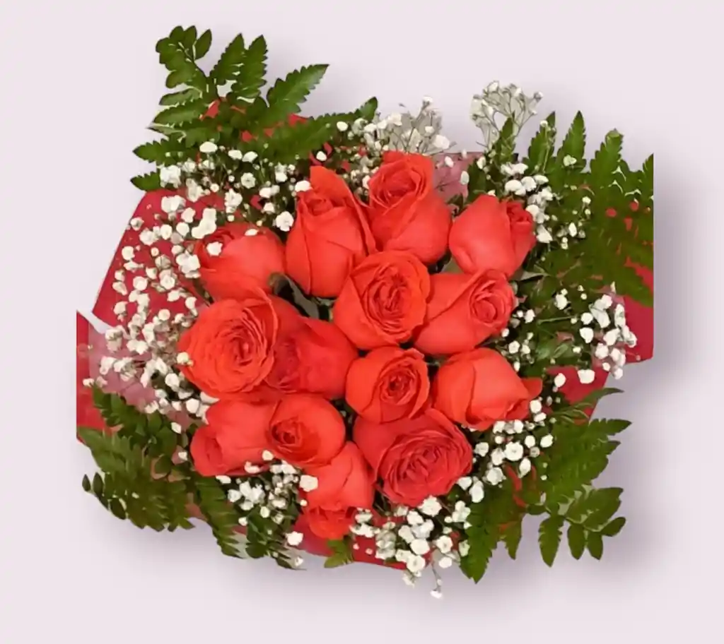 Bouquet 12 Rosas Naranjas