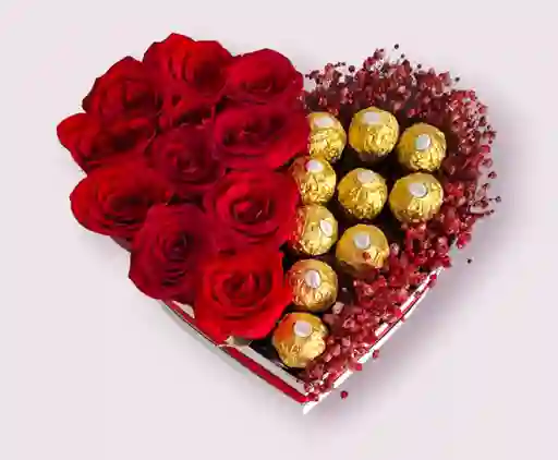 Corazon Rosas Y Chocolates