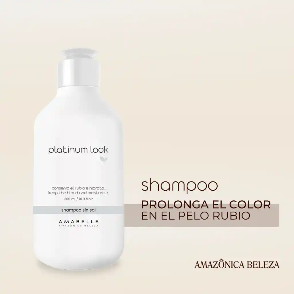 Shampoo Platinum Look, Repara Y Matiza El Pelo Rubio.