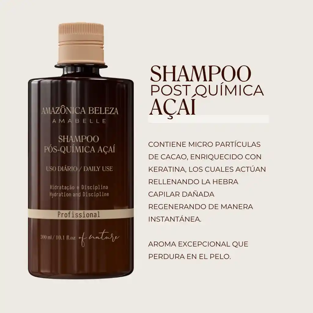 Shampoo Post Quimica Acai, Hidrataciòn