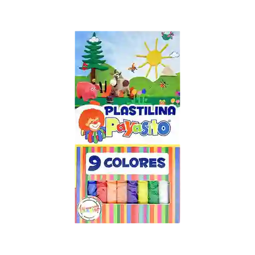 Plastilina Payasito 9 Colores Larga