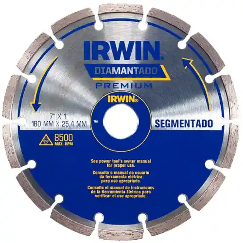 Disco Diamantado Segmentado 7" X 1" Irwin