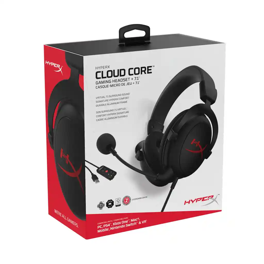 Hyperx Combo Gamer Diadema Cloud Core + Micrófono Solocast