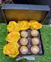 Caja Fina Flores Amarillas
