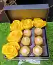 Caja Fina Flores Amarillas