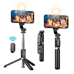 Trípode Para Celular Selfie 4 En 1 Con Bluetooth Luz 3 Tonos