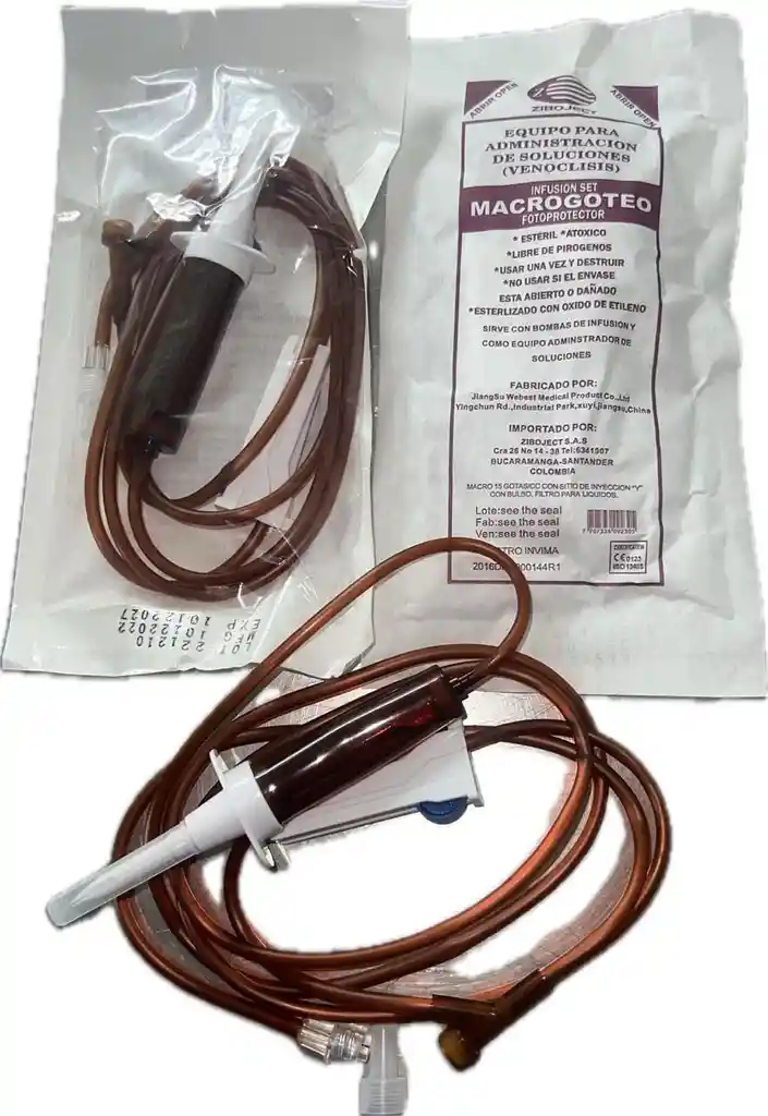 Equipo Macrogoteo Fotosensible, Bolsa X 25 Unds