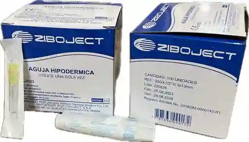 Aguja Hipodermica 30 X ½, Caja X 100 Unds